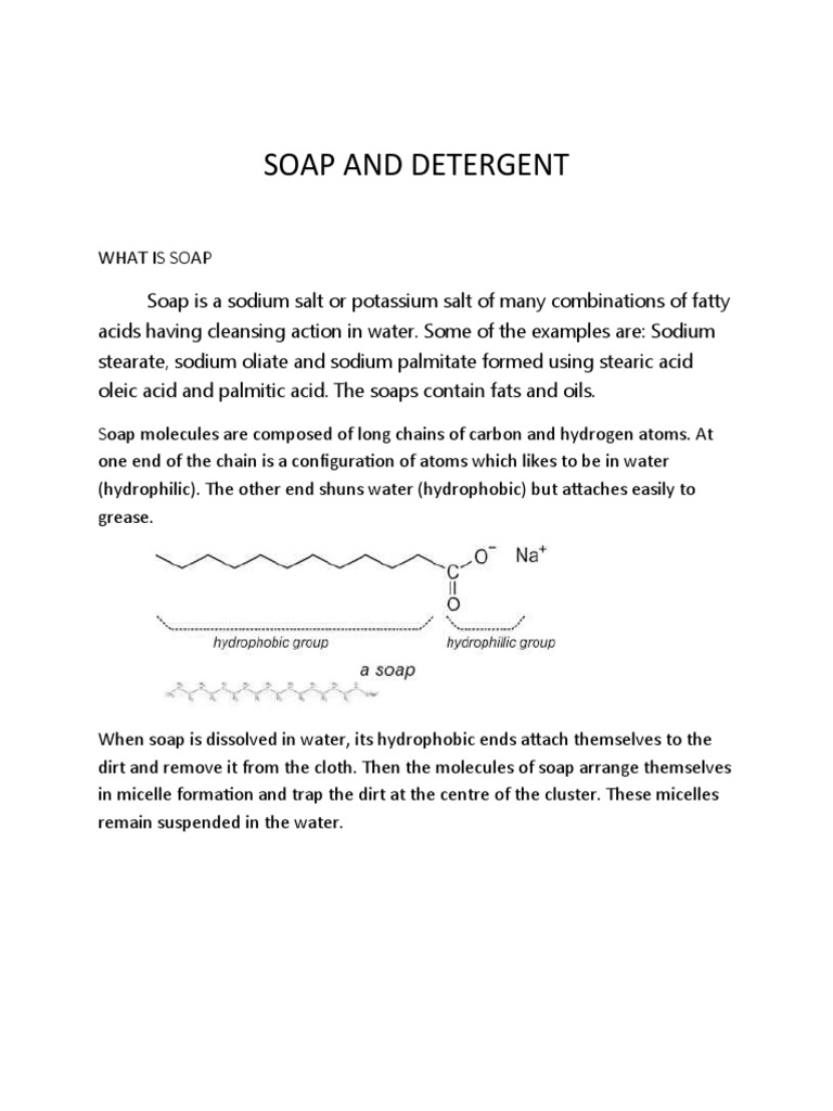 Soap and Detergent PDF