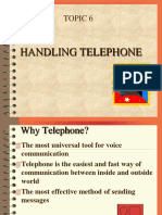 Topic 5 - Effective Telephone Communications