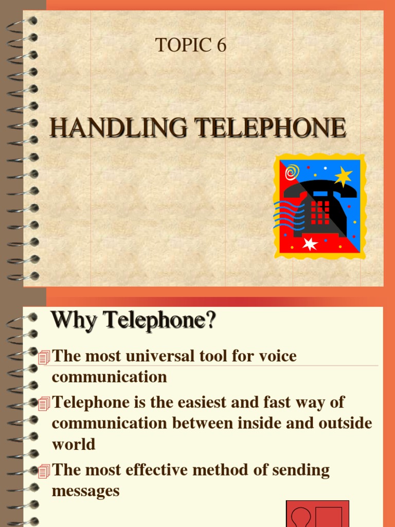 Topic 5 Effective Telephone Communications PDF Communication