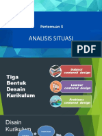 Situasi Awal Pengembangan Desain Kurikulum