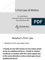 Newton's First Law of Motion: Dr. Jacob Moore Associate Professor of Engineering Penn State Mont Alto