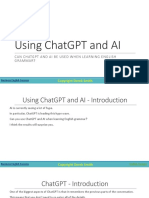 Using ChatGPT and AI