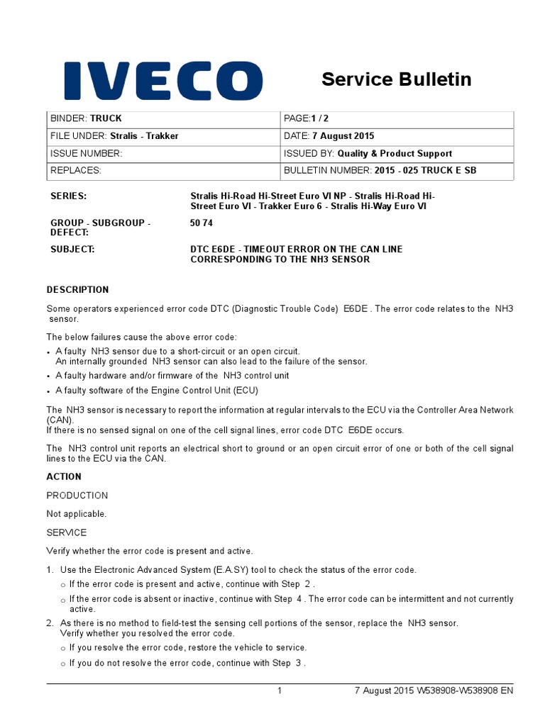 NH3 Sensor DTC E6DE Troubleshooting Guide | PDF | Electrical ...