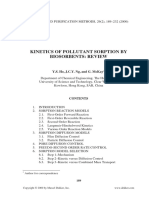 Kinetics of Pollutant Sorption by Biosor