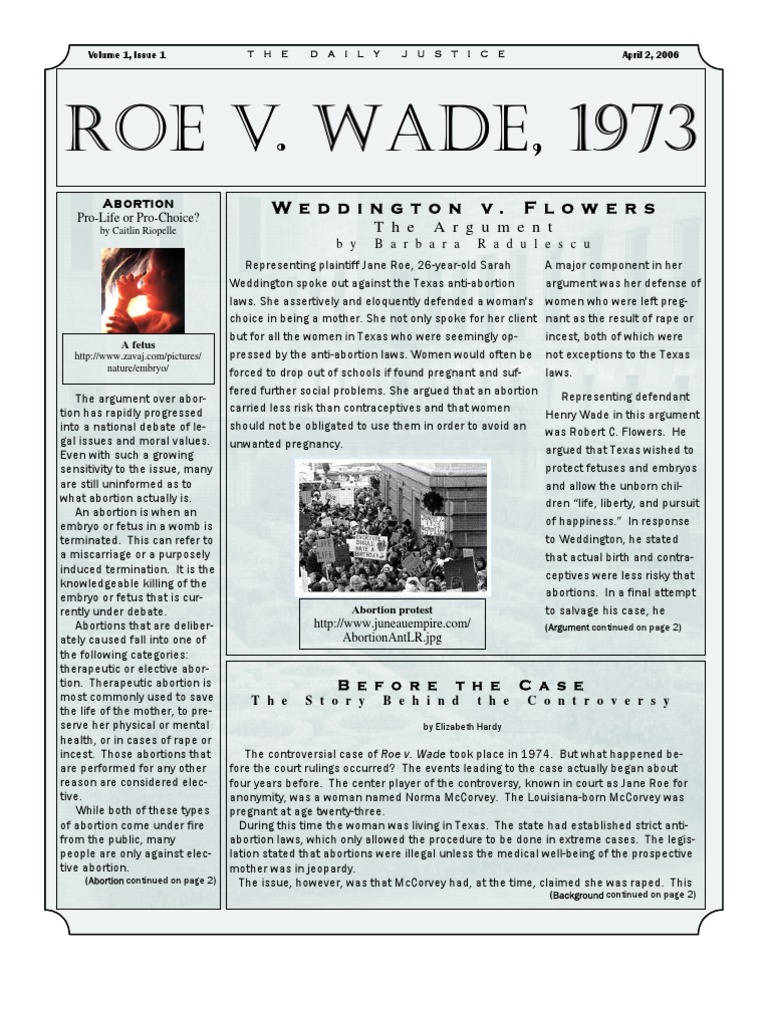 APUS Court Cases: Roe v Wade | Roe V. Wade | Abortion