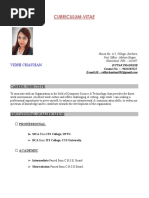 Resume Vidhi Chauhan