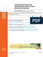 Optimal Band Gap For Improved Thermoelectric Performance of Two Dimensional Dirac Materials