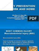 Injury Prevention at Work and Home Sept 2012 Draft