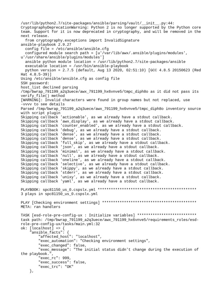 Ansible Playbook Execution Log | PDF | Computer Science | System Software