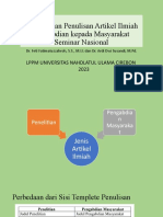 Materi Pembekalan DPL Artikel Ilmiah Ok