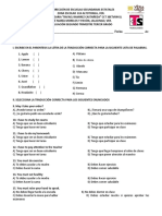 Examen Recuperacion Segundo Trimestre Inglés 3°