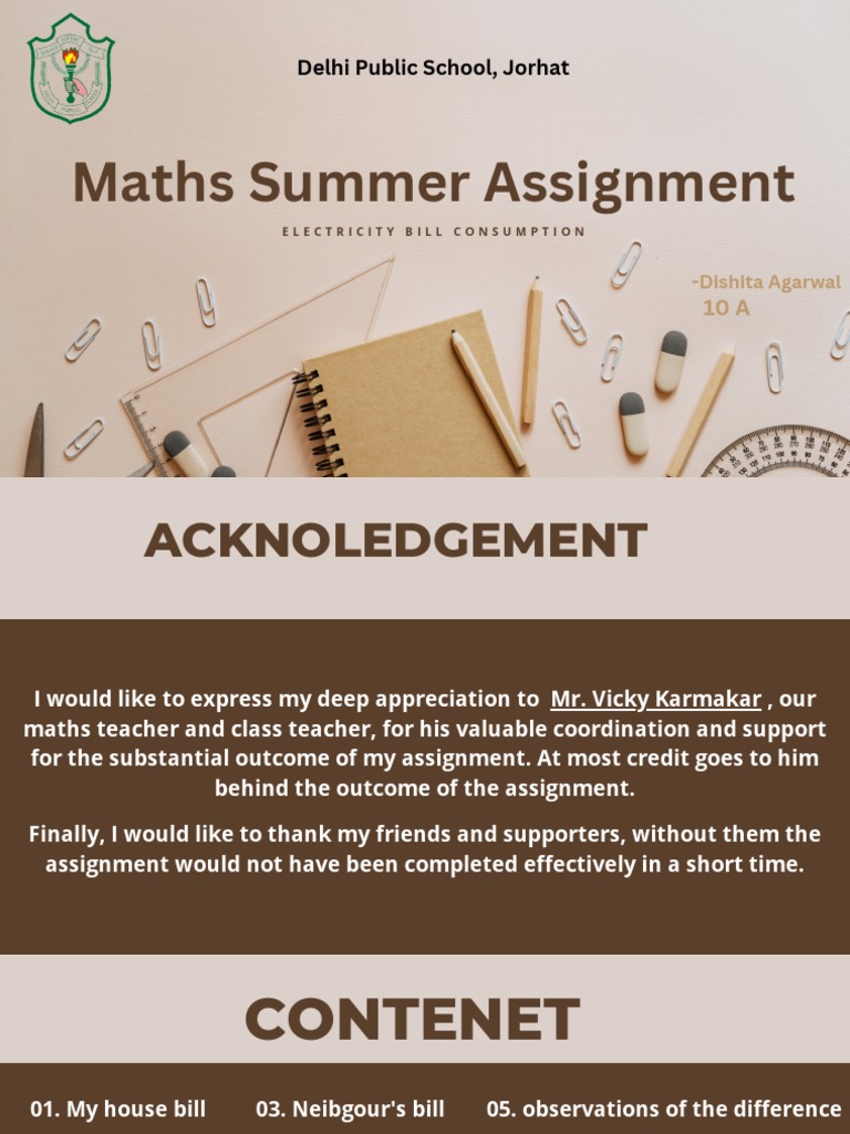 Maths Summer Assignment | PDF | Home & Garden | Science & Mathematics