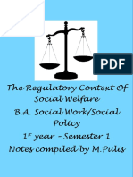 The Regulatory Context of Social Welfare