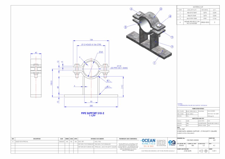 Clamped Pipe Support - For Info | PDF