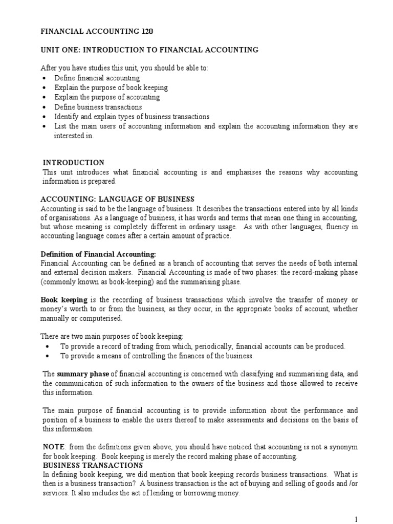 Financial Accounting MD 1 | PDF | Debits And Credits | Balance Sheet