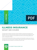 Illness Insurance - What We Cover