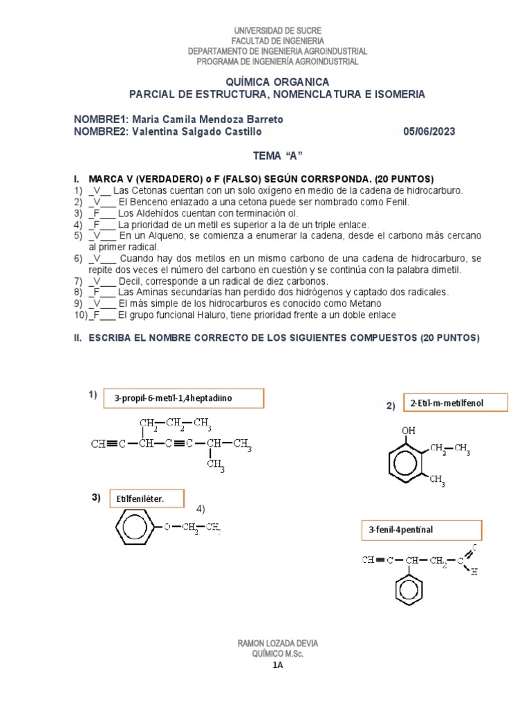 Parcial Quimica Descargar Gratis Pdf Cetona Hidrocarburos
