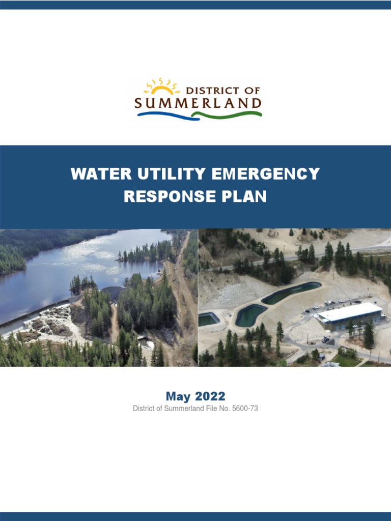 Water Utility Emergency Response Plan PDF Emergency Management Water