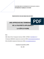 Une Approche Multidimensionnelle de La Pauvreté Appliquée À La Côte D'ivoire - Kalilou Sylla