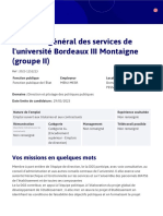 Directeur General Des Services de L Universite Bordeaux III Montaigne (Groupe Ii) Choisir Le Service Public