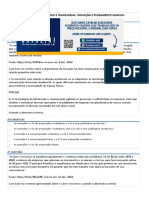 Prova - Estudo Contemporâneo e Transversal Inovação e Pensamento Criativo - 53-2023