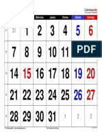 Calendario Agosto 2023 Espana Horizontal Grandes Cifras