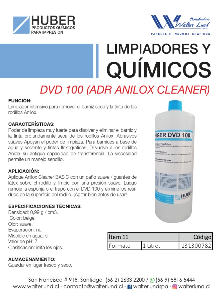 Ficha Técnica ADR Anilox Cleaner Walter Lund PDF