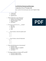 SSGC Test MCQS For Electrical and Electronics