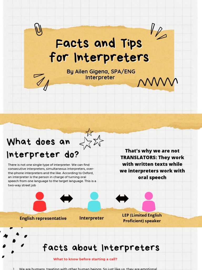 Interpreter Facts and Tips Guide | PDF | Language Interpretation ...
