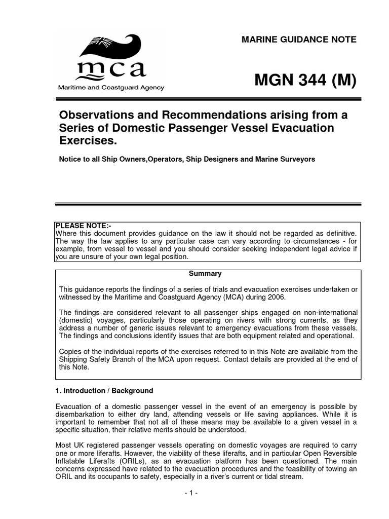 MGN 344 | PDF | Emergency | Ships