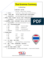 10 Basic Thai Grammar Summary