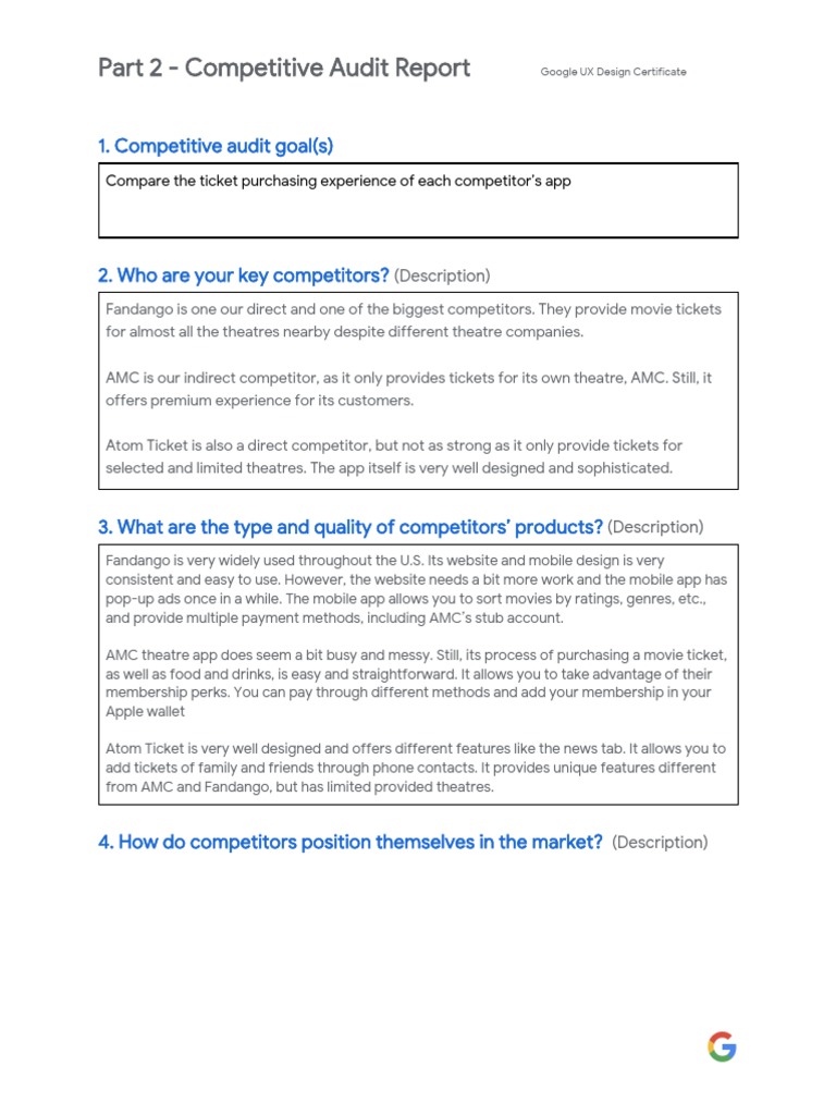 Competitive Audit of Movie Ticket Apps | PDF | Computing | Software