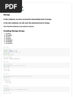 Notebook 1 - Numpy