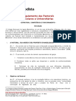 Regulamento Pastorais Escolares e Universitárias (2009)