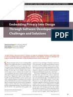 Embedding Privacy Into Design Through Software Developers: Challenges and Solutions