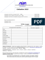 Formulaire Cotisation 2023 AVIA