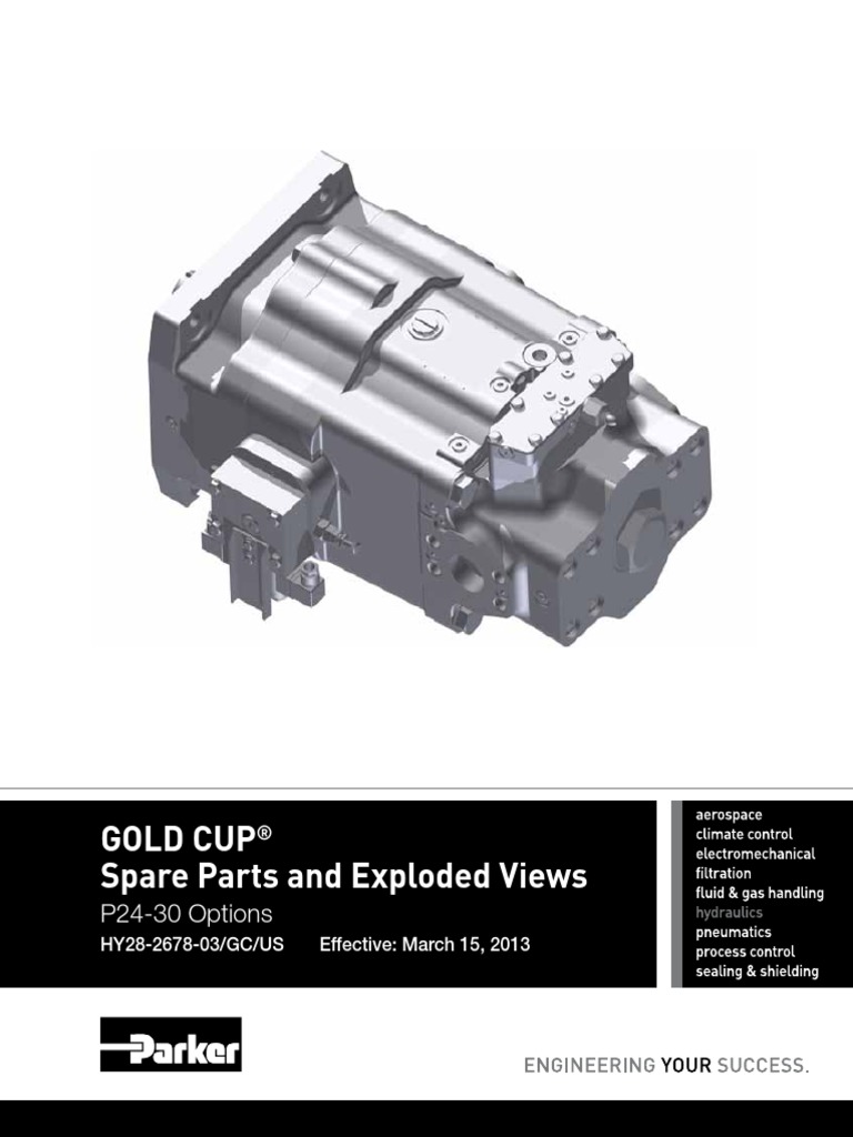 Gold Cup P24-30 Options Spare Parts Exploded Views HY28-2678-03-GC-US