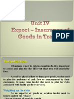 4.1 Unit IV Export - Insurance of Goods in Transit