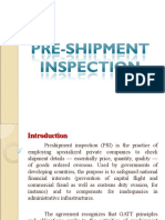 4.6 Pre Shipment Inspection