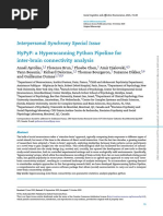 Interpersonal Synchrony Special Issue: Hypyp: A Hyperscanning Python Pipeline For Inter-Brain Connectivity Analysis