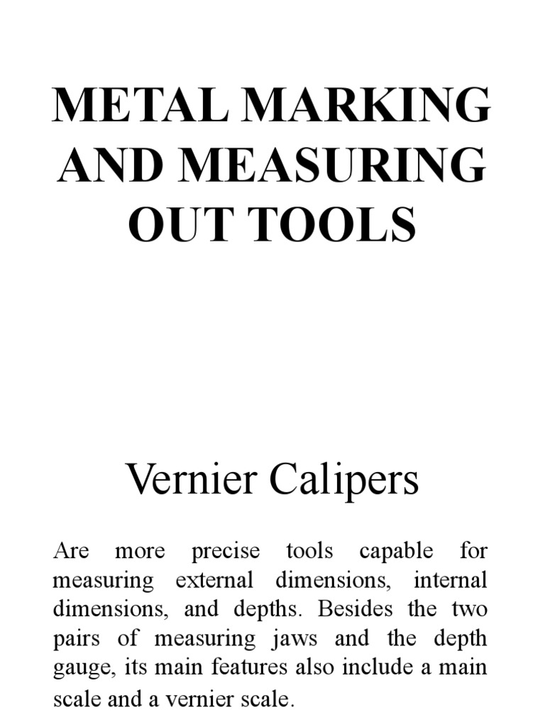 Metal Marking and Measuring Out Tools 1 PDF