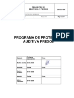 Programa de Protección Auditiva Prexor