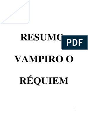 Resumo - Vampiro O Requiem, PDF, Vampiros