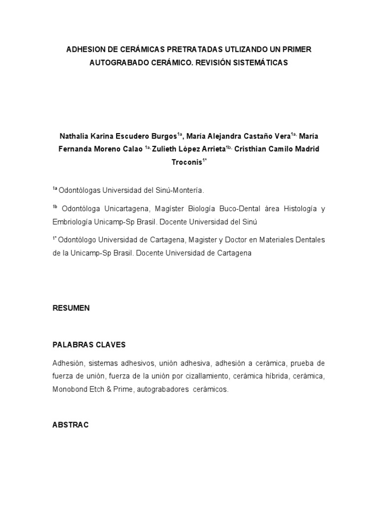 Revisi n sistem tica monobond etch prime 29 06 2020 pdf adhesi n
