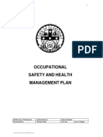 Sample Occupational Safety and Health Management Plan Free Download - 2
