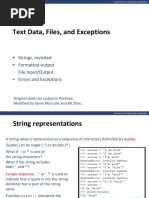 Text Data, Files, and Exceptions