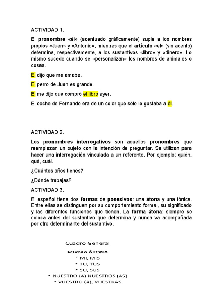 Ejercicios De Gramática Pdf