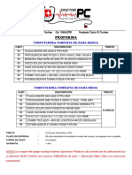 Proforma - Computadoras SATALNO SAC