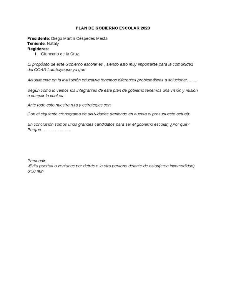 Plan de Gobierno 2024 PDF