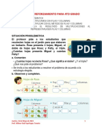 Ficha de Reforzamiento para 4to Grado